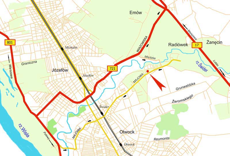 mapa dojazdu do firmy HE-MI Micha Kazikowski